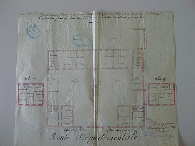 Plan groupe scolaire 1881