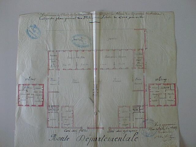 Plan groupe scolaire 1882